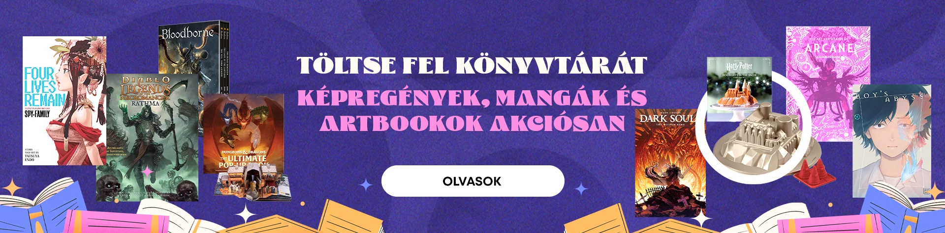 KÉPREGÉNYEK, MANGÁK ÉS ARTBOOKOK AKCIÓSAN