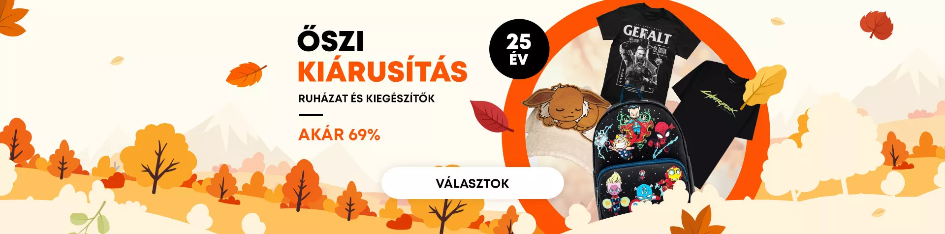 Őszi ruházati kiárusítás