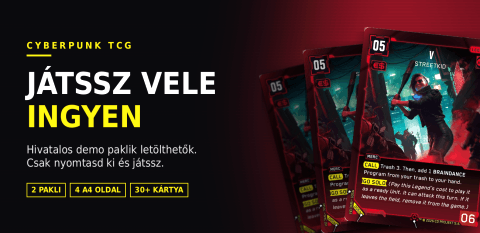 Próbáljátok ki ingyen a Cyberpunk TCG-t: letölthető hivatalos demópaklik