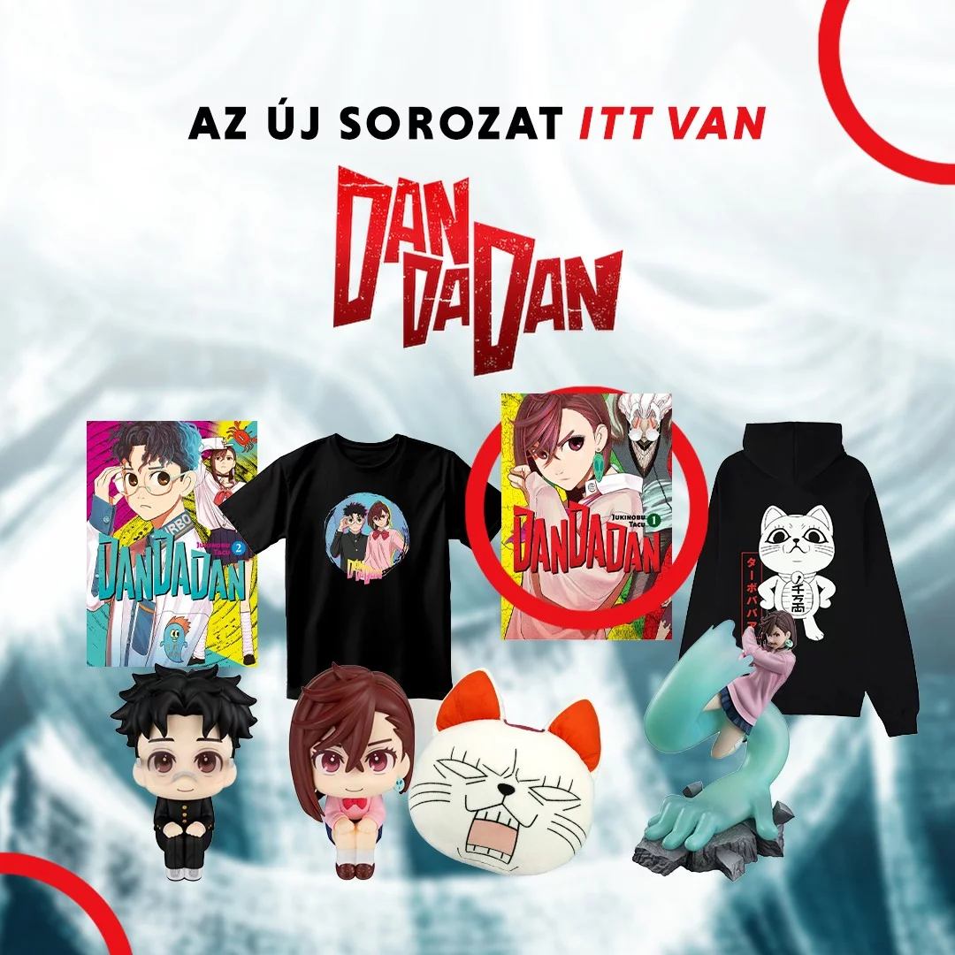 xzonehu, Dandadan, Merchandise, képregény, figurák