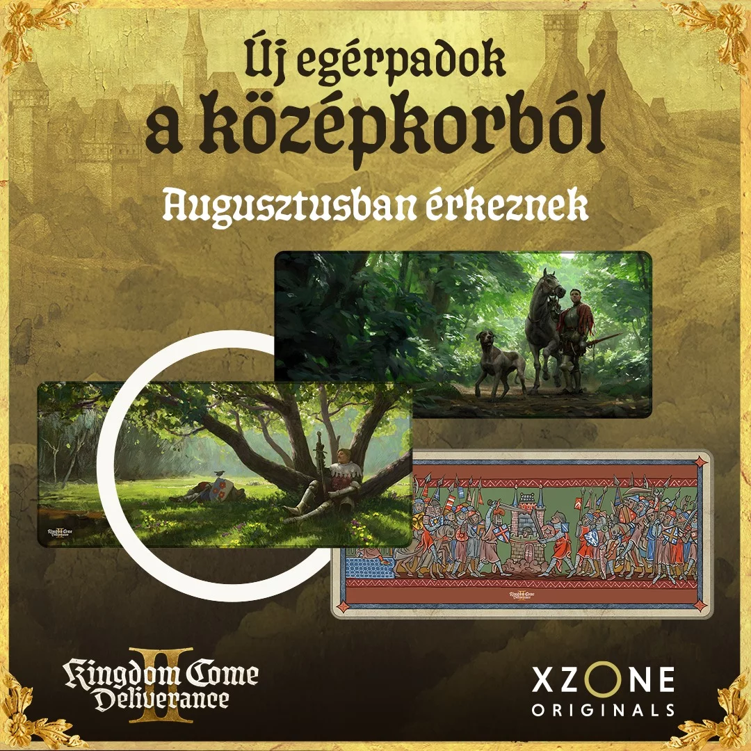 xzonehu, merch, KingdomCome:DeliveranceII, egérpad