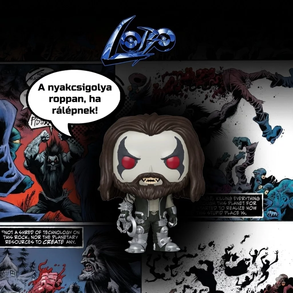 Lobo, xzonehu, , fejvadasz, , figurka, , DC