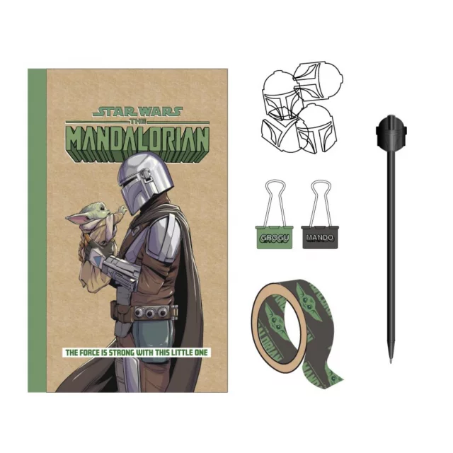 Dárkový set Star Wars: The Mandalorian - Grogu (zápisník, pastelky, samolepky) dupl