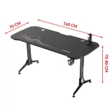 Herní stůl ULTRADESK - Grand Black dupl