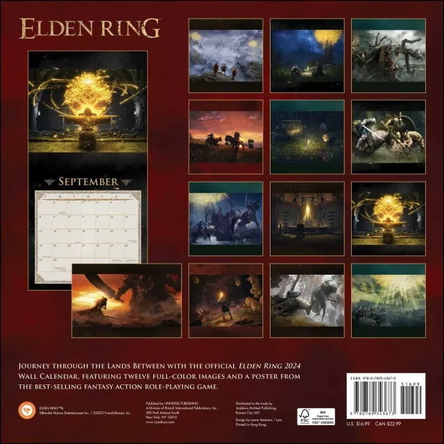 Naptár Elden Ring Wall Calendar 2024 Xzone.hu