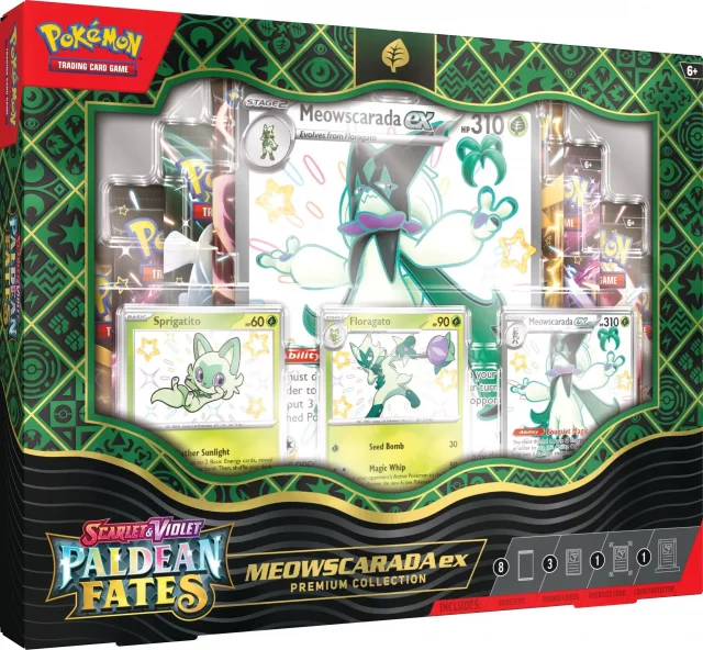 Kártyajáték Pokémon TCG: Scarlet & Violet Paldean Fates - Premium Collection: Meowscarada ex - Pokémon TCG: Scarlet & Violet - Paldean Fates