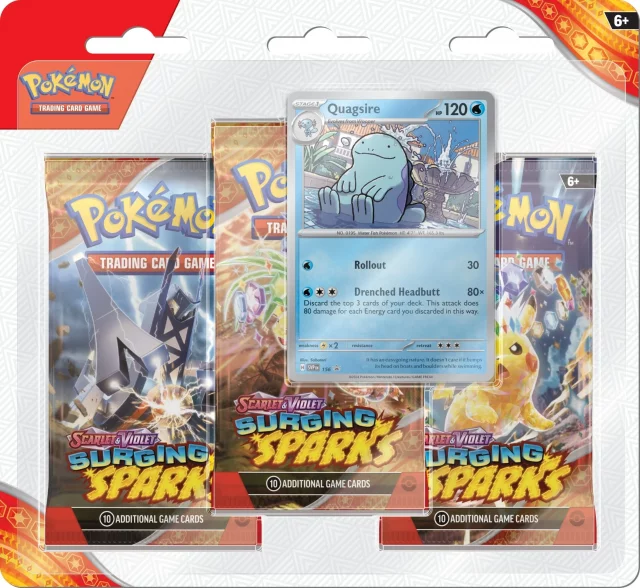 Karetní hra Pokémon TCG: Scarlet & Violet - Surging Sparks 3-Pack Blister booster (Zapdos) dupl