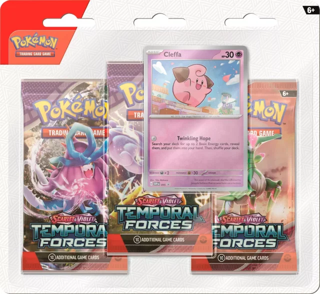 Karetní hra Pokémon TCG: Scarlet & Violet Temporal Forces - 3-Pack Blister booster (Cyclizar) dupl