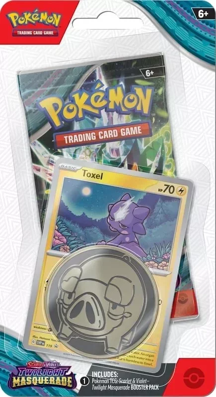 Kártyajáték Pokémon TCG: Scarlet & Violet Twilight Masquerade - Checklane Blister booster (Toxel) - Pokémon TCG: Scarlet & Violet - Twilight Masquerade