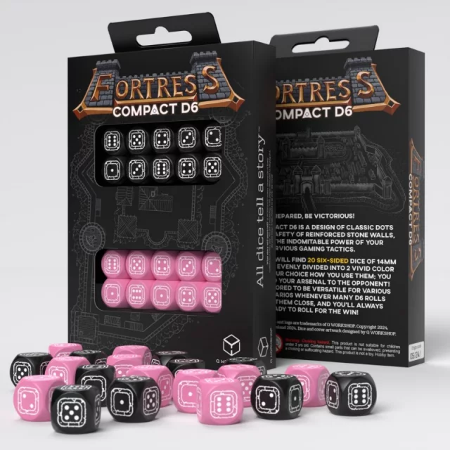 Kostky Fortress Compact - Black & Blue (20 ks) dupl