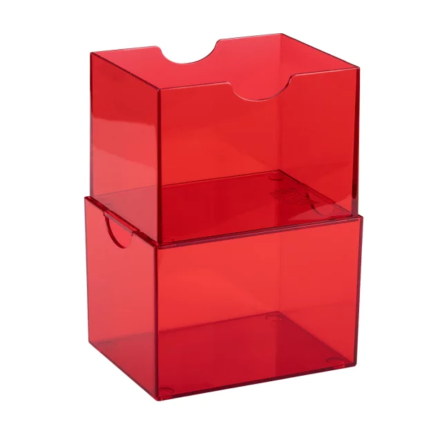 Krabička na karty Dragon Shield - Clear Red (Strongbox 100+)