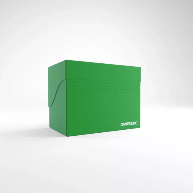 Kártya doboz Gamegenic - Side Holder 80+ Green - Kártyadobozok