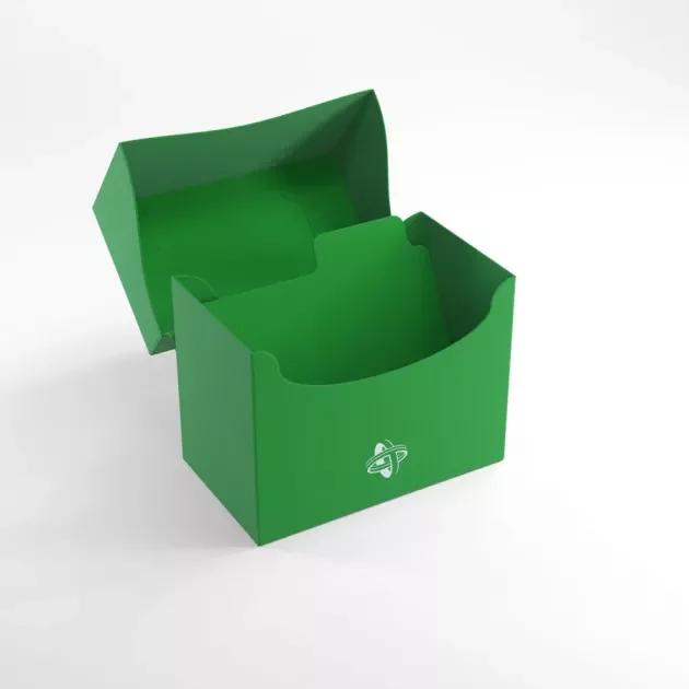 Kártya doboz Gamegenic - Side Holder 80+ Green - Kártyadobozok