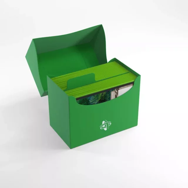 Kártya doboz Gamegenic - Side Holder 80+ Green - Kártyadobozok