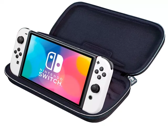 Luxusní cestovní pouzdro pro Nintendo Switch bíločerné (Switch & Lite & OLED Model) dupl