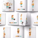 Magnetická stavebnice PIXIO - Black and White Animals (Story Series) dupl