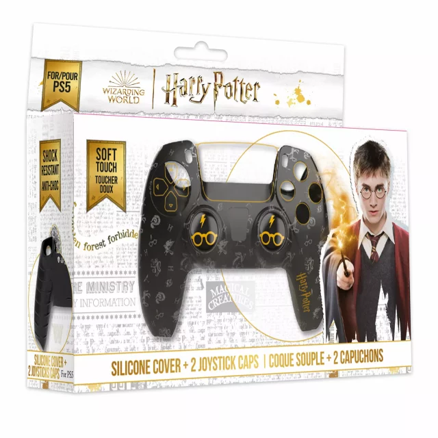 Ochranná sada na DualSense Harry Potter - Gryffindor (Silikonový obal + čepičky na páčky) dupl