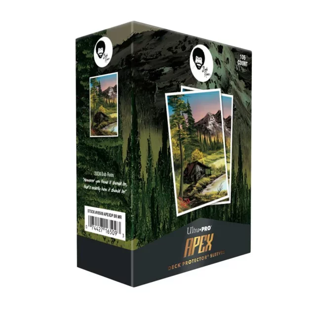 Ochranné obaly na karty Ultra Pro -Bob Ross Mighty Mountain Lake Apex Deck Protectors Sleeves (105 ks) dupl