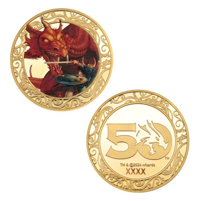 Sběratelská mince Dungeons & Dragons - 50th Anniversary Limited Edition dupl