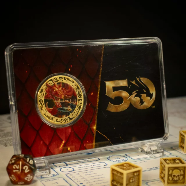 Sběratelská mince Dungeons & Dragons - 50th Anniversary Limited Edition dupl