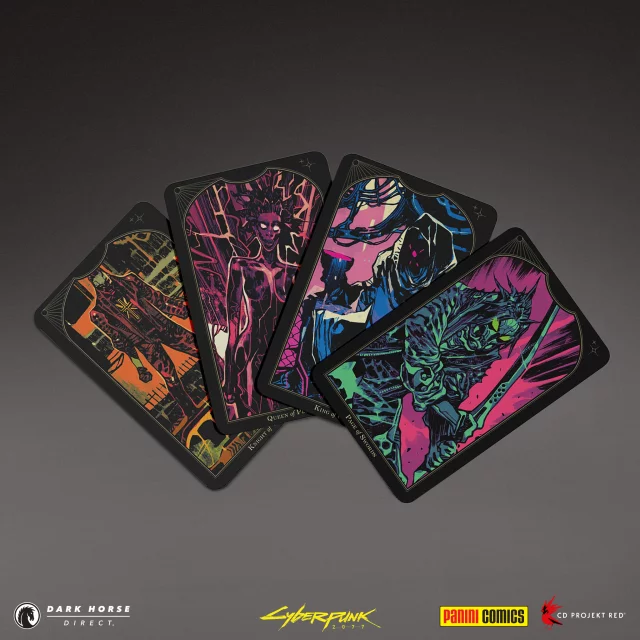 Tarotové karty Cyberpunk 2077 - The Official Tarot Deck & Guidebook (karty + příručka) - Játékos kártyák