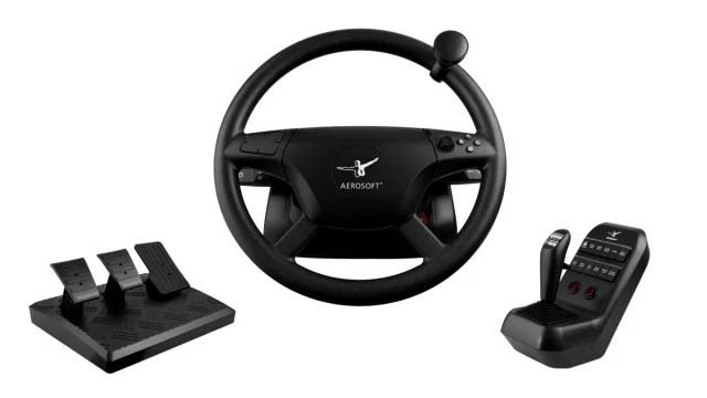 Volant s pedály a řadící pákou - HORI Force Feedback Truck Control System dupl