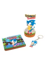 Dárkový set Sonic - sklenice, podtácek, klíčenka dupl