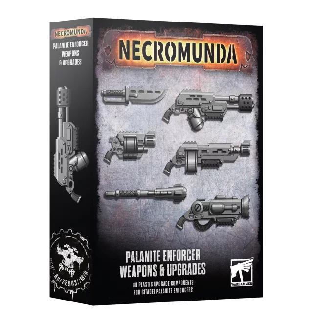NESMÍ SE PRODÁVAT Warhammer Necromunda - Palanite Enforcer Weapons & Upgrades dupl