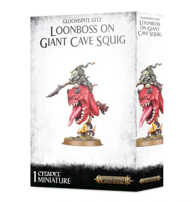 W-AOS: Gloomspite Gitz - Loonboss on Giant Cave Squig