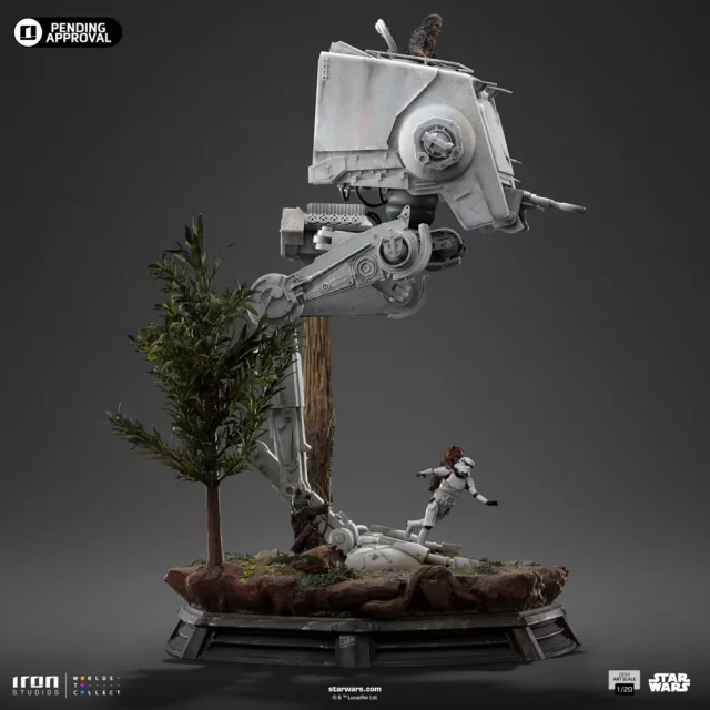 Szobor Star Wars - AT-ST & Chewbacca (Iron Studios)