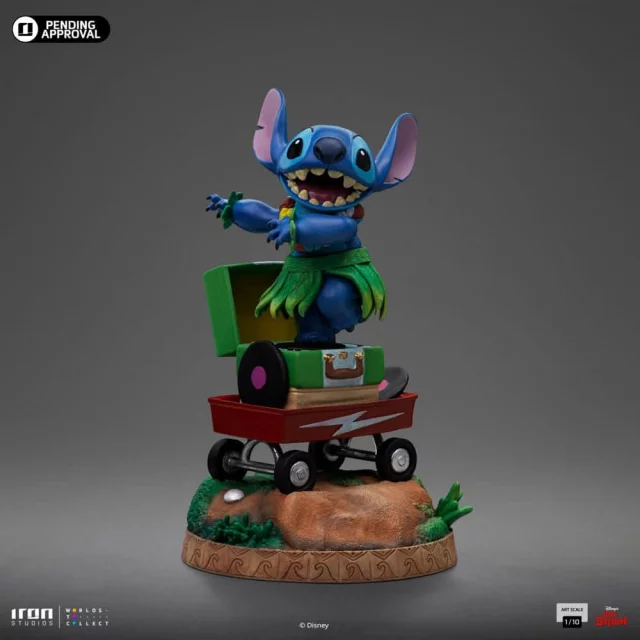 Szobor Lilo & Stitch - Stitch (Hula) (Iron Studios)