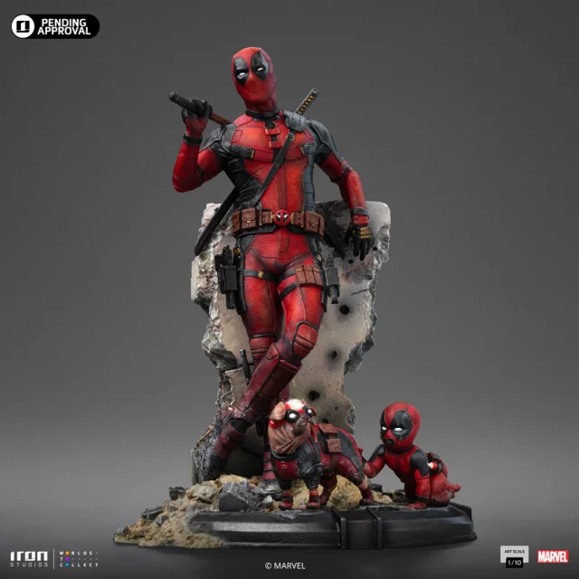 Szobor Marvel - Deadpool (Iron Studios)