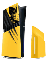 Konzolfedél PlayStation 5 Pro - Marvel’s Wolverine Battle Yellow Limited Edition