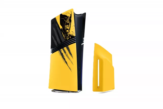 Konzolfedél PlayStation 5 Pro - Marvel’s Wolverine Battle Yellow Limited Edition - Kiegészítők