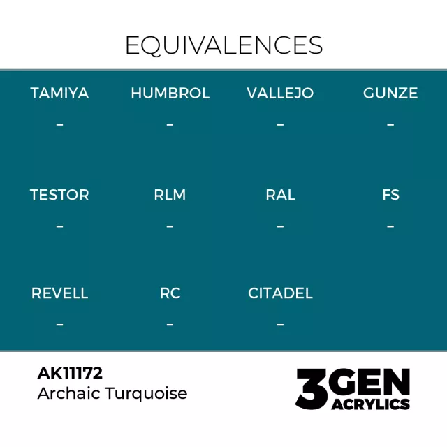 AK 3Gen (Archaic Turquoise - Akril) – alapszín, archaikus türkiz - AK-Interactive