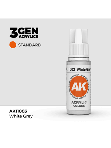 AK 3Gen (White Grey - Akril) – alapszín, fehéresszürke