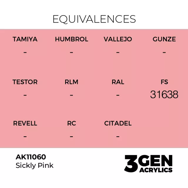 AK 3Gen (Sickly Pink - Akril) – alapszín, halványrózsaszín - AK-Interactive