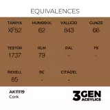 Alapfesték AK 3Gen (Cork - Acrylic) - parókabarna - AK-Interactive