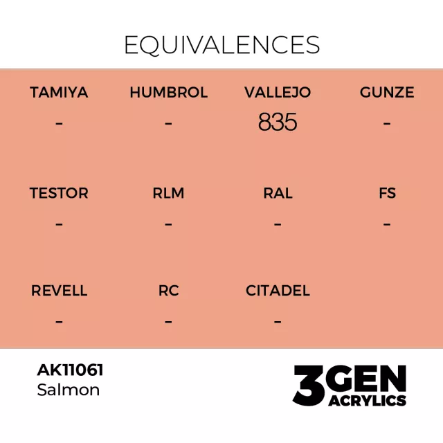 Alapfesték AK 3Gen (Salmon - Acrylic) - lazacszín - AK-Interactive