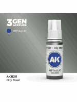 Alapfesték AK 3Gen (Oily Steel - Metallic) - olajos acél