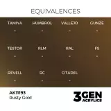 AK 3Gen (Rusty Gold – Metallic) – alapszín, patinás arany - AK-Interactive