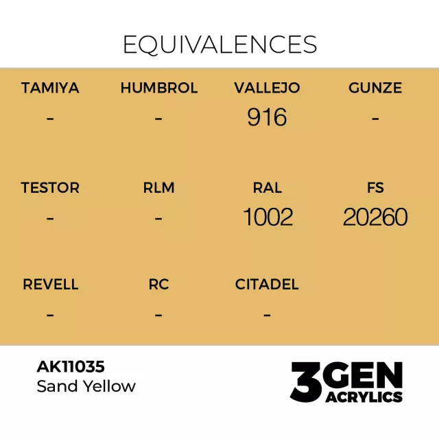 AK 3Gen (Sand Yellow - Akril) – alapszín, homoksárga - AK-Interactive