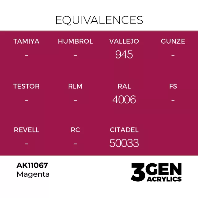 AK 3Gen (Magenta - Akril) – alapszín, bíbor - AK-Interactive