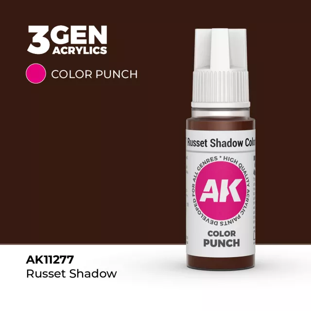 AK 3Gen (Russet Shadow - Punch) – alapszín, rozsdabarna árnyék - AK-Interactive