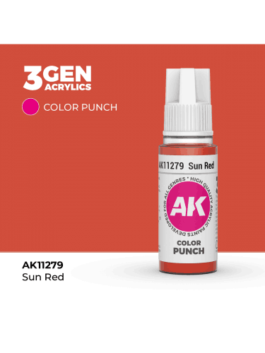 Alapfesték AK 3Gen (Sun Red - Punch) - napvörös