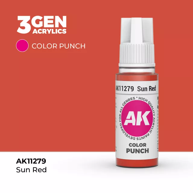 AK 3Gen (Sun Red - Punch) – alapszín, napvörös - AK-Interactive