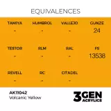 AK 3Gen (Volcanic Yellow - Akril) – alapszín, vulkáni sárga - AK-Interactive