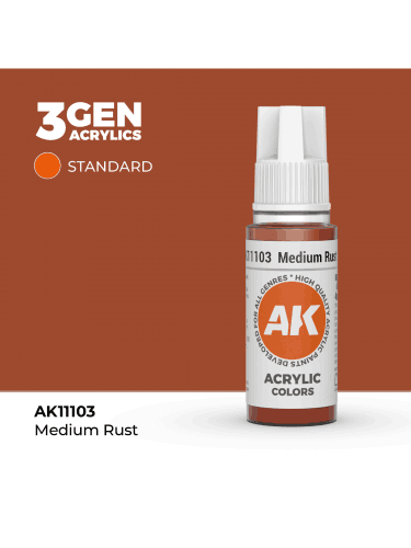 Alapfesték AK 3Gen (Medium Rust - Acrylic) - középrozsda