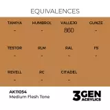 Alapfesték AK 3Gen (Medium Flesh Tone - Acrylic) - közepes bőrtónus - AK-Interactive