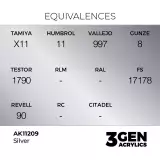 AK 3Gen (Silver – Metallic) – alapszín, ezüst - AK-Interactive